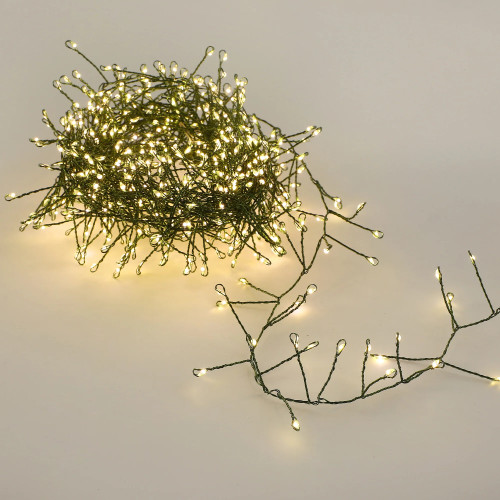 Warm White Micro LED Green Cluster String Light