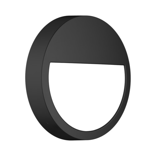 Ruen Power-Adjustable Round 3CCT LED Bunker Wall Light - Black
