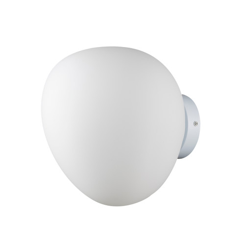 Globo White Glass Wall Light