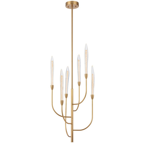 Arciere 6 Light Antique Gold Pendant Chandelier