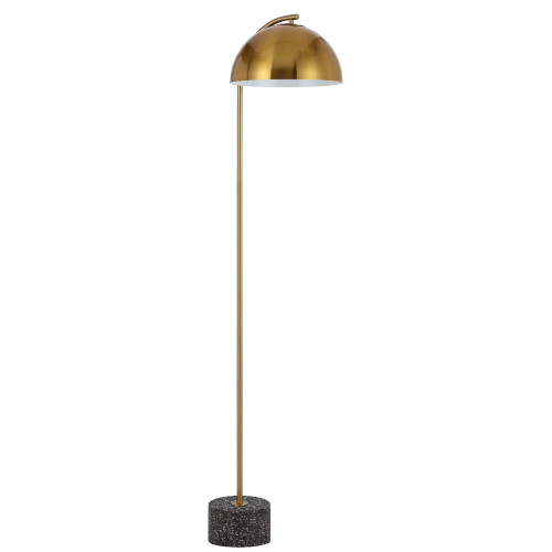 Ortega Black Terrazzo Gold Dome Floor Lamp