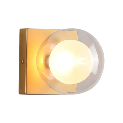 Harrison Gold Double Glass Solo Wall Light