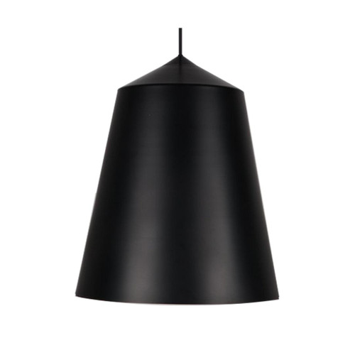 Tall Cone Black and Gold Pendant Light