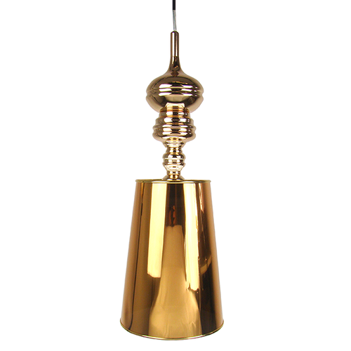 Classic Shaped Base with Conical Shade Gold Pendant Light