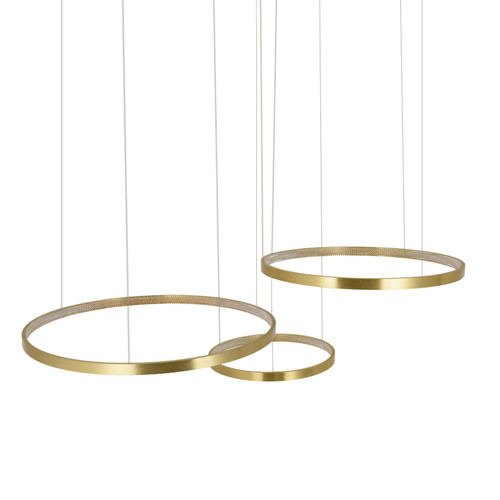 Cirque Gold Multi Light LED Rings Pendant Light - Zest Lighting