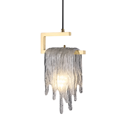 Sal Brass Melting Glass Feature Modern Pendant Light