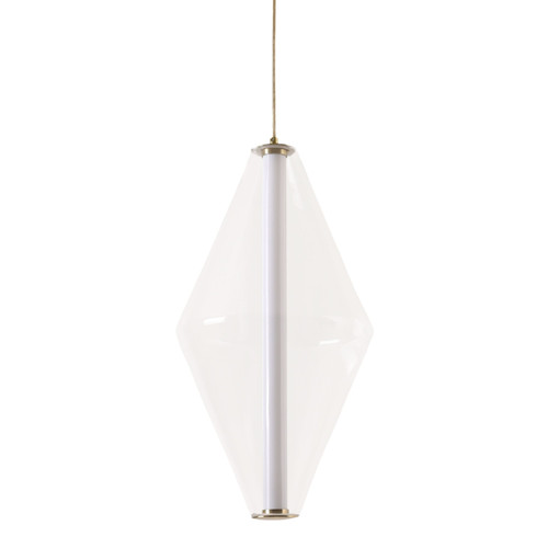 Oslo Tall Handblown Clear Glass with LED Light Rod Pendant Light