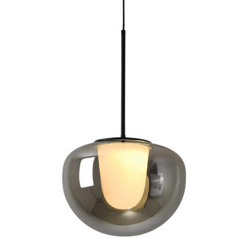 Hurst Black LED Glass Pendant Light