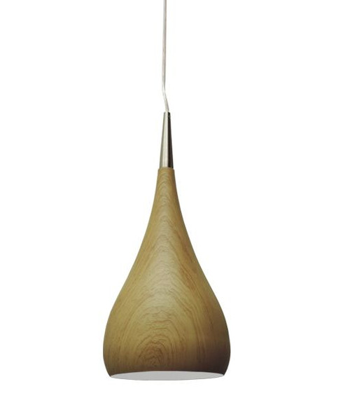 Noor Bell Pendant Light - Oak Wood