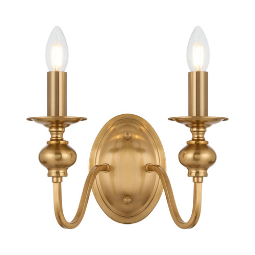 Sheridan French Provincial Twin Copper Candle Wall Light