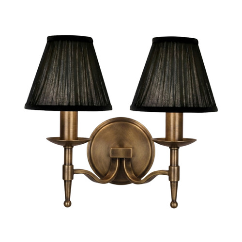 Stanford 2 Light Bronze Wall Lamp - Black