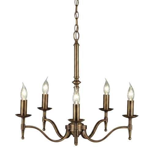 Stanford 5 Light Candle Bronze Chandelier