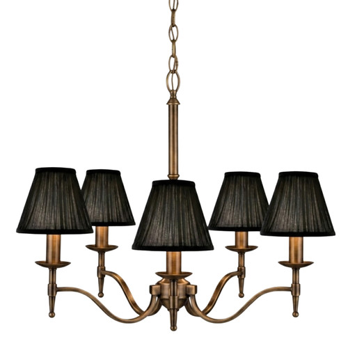 Stanford 5 Light Bronze Chandelier - Black
