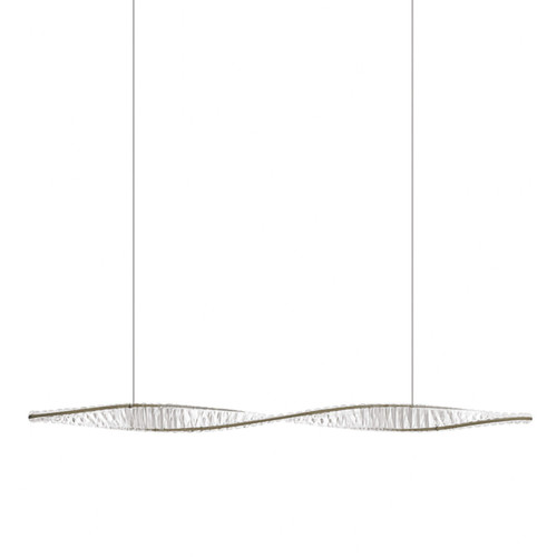 Athena Linear Organic Curved Gold Crystal Glass Pendant Chandelier Athena Linear Organic Curved Gold Crystal Glass Pendant Chandelier
