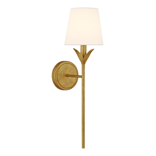Albie Antique Gold Fabric Shade Classic Wall Light
