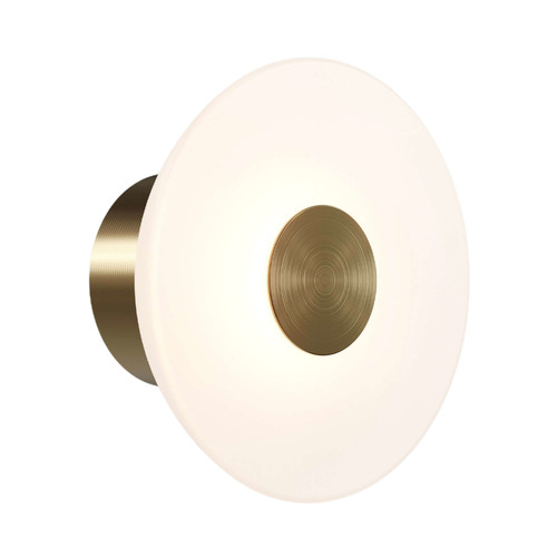 Dome Air Old Brass Frosted Glass LED Wall Light