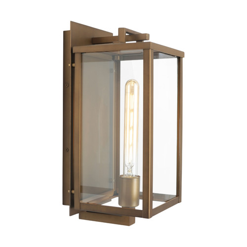 Lille Aged Brass Clear Glass Outdoor Lantern Wall Light