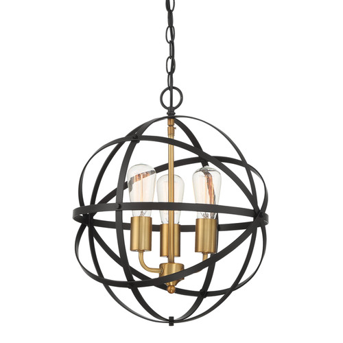 Apollo 3 Light Bronze Gold Geometric Pendant