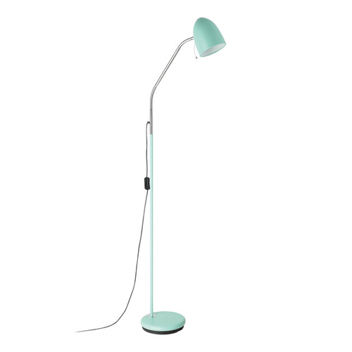 Lara Mint Steel Cone Shade Angled Floor Lamp