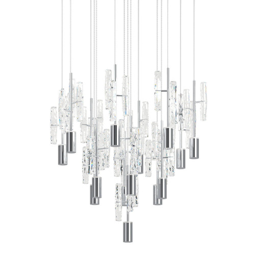 Alemdina 15 Light 3CCT LED Round Chrome Cluster Chandelier