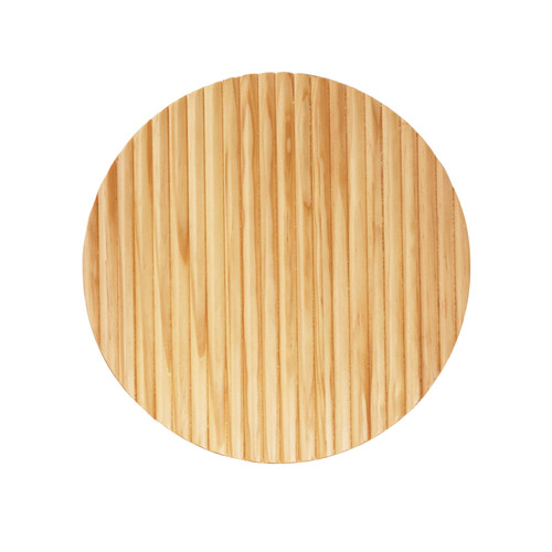 Maggie Scalloped Circular Wood Backlit 3CCT LED Wall Light-Medium