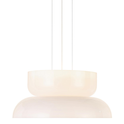 Sagama Opal White Double Glass Wide Bell Dome Pendant