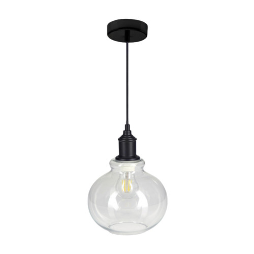 Anna Rotund Clear Glass Pendant Light