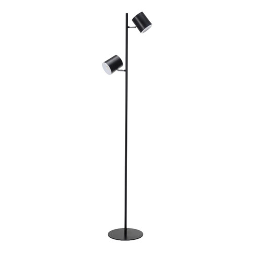 Arlo Twin Lights Black LED Floor Lamp