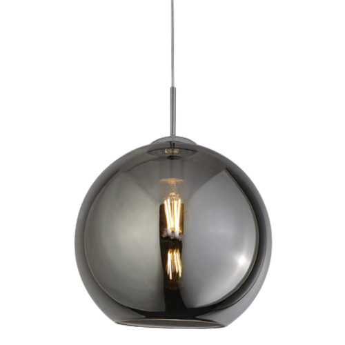 Classic Round Smoke Glass Pendant Light