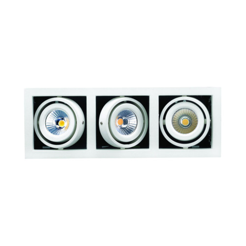 Forling Dimmable Triple Frame Recessed LED Downlight - White