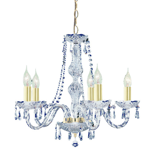Hale 5 Light Strass Crystal Traditional Gold Chandelier