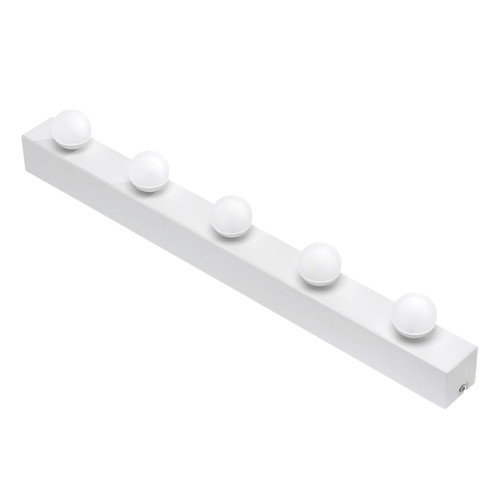 Hollywood 5 Light White Vanity Bar Wall Light