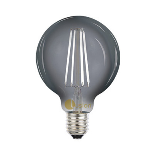 8W Spherical Smoke Grey Cool White E27 G95 LED Bulb
