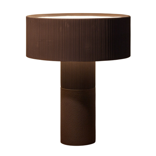 Terra Organic Textured Clay Table Lamp - Pure Choco Terra Organic Textured Clay Table Lamp - Pure Choco
