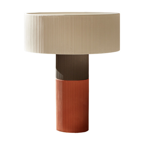 Terra Organic Textured Clay Table Lamp - White, Choco & Terracotta Terra Organic Textured Clay Table Lamp - White, Choco & Terracotta