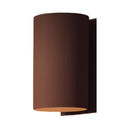 Terra Dark Terracotta Textured Lines Clay Wall Light with Tile Mount Terra Dark Terracotta Textured Lines Clay Wall Light with Tile Mount