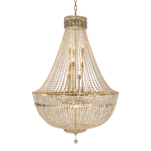 Classique Empire Basket Crystal Chandelier - Satin Brass Classique Empire Basket Crystal Chandelier - Satin Brass