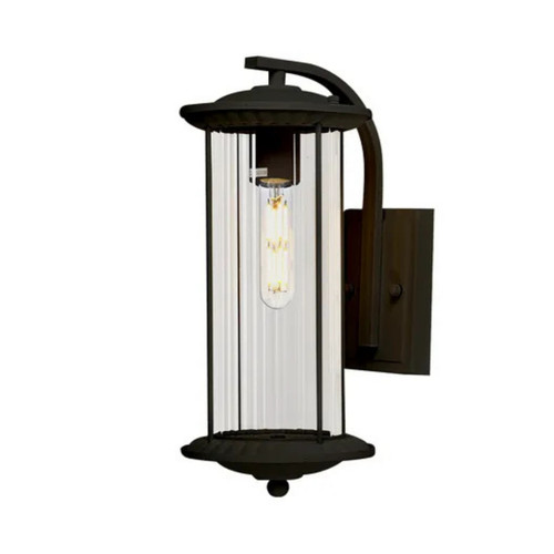 Watford Black Long Glass Exterior Wall Light