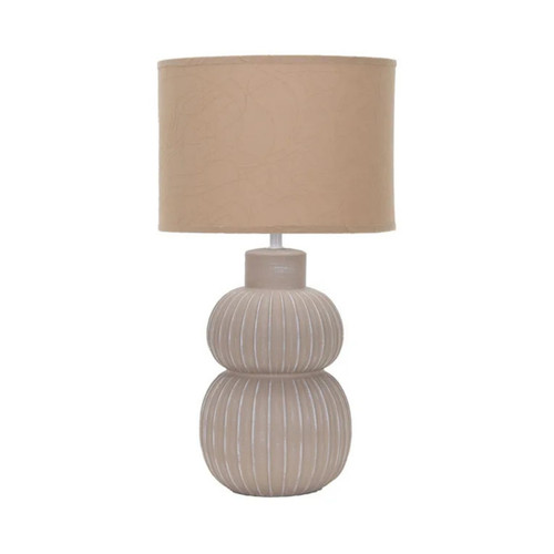 Mosh Coffee Rounded Rib Drum Shade Table Lamp
