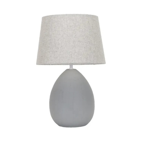 Bev Grey Oval Ceramic Table Lamp