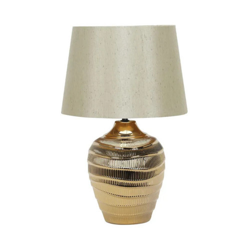Lena Gold Wavy Textured Ceramic Table lamp