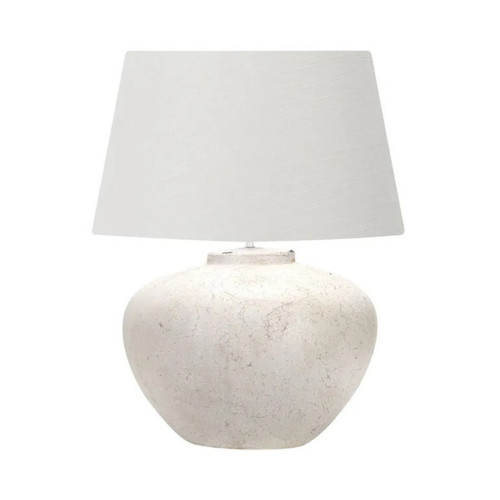 Josh White Textured Rustic Ceramic Table Lamp