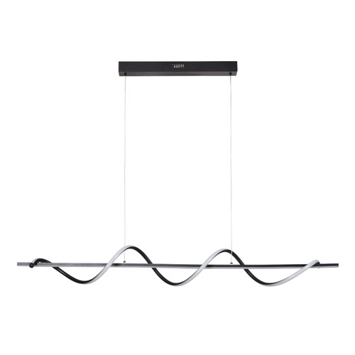 Anika Rod and Wave CCT LED Pendant - Black