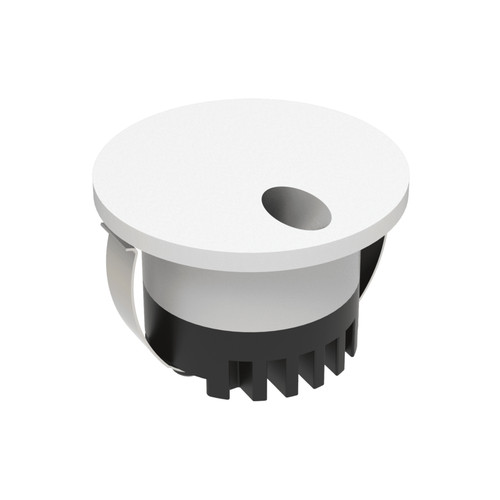 Aura 3W Round Recessed Narrow Opening Step Light - White