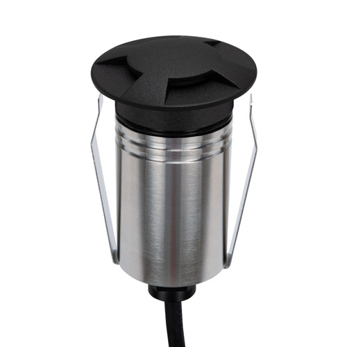 Emit 2.5W Low Voltage 4-Way Opening Inground Light - Black