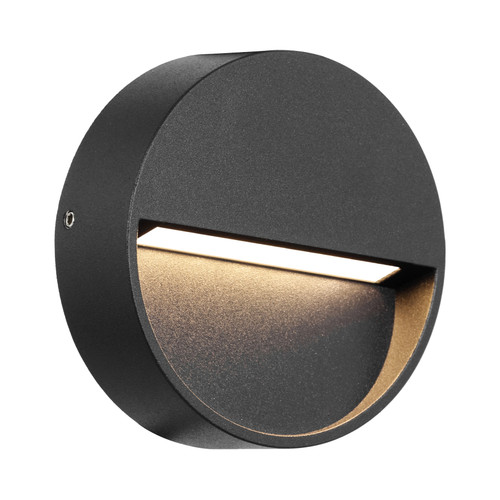 Matteo 24V Black IP54 Round LED Step Wall Light