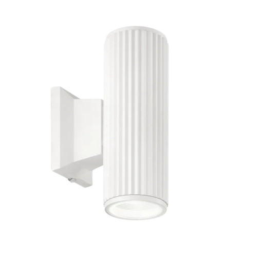 Base AP2 Up and Down IP44 Textured Wall Light - White
