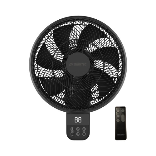 Avalon 14 DC Smart Wall Fan with Remote - Matt Black