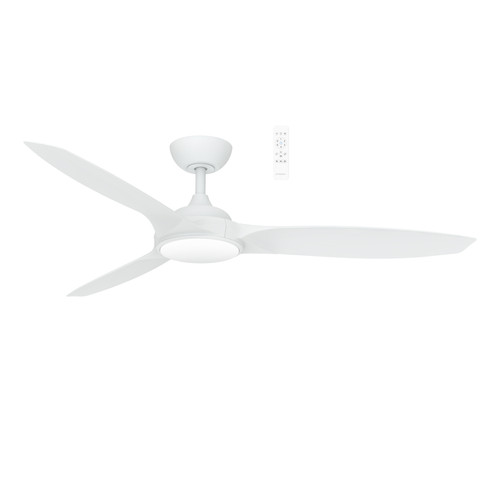Newport 56 Smart DC Ceiling Fan with LED and Remote - Matt White