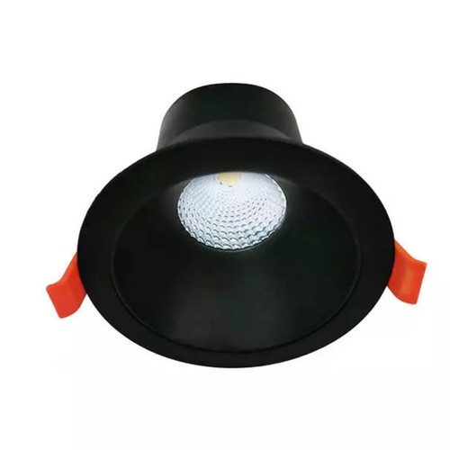 Rex 9W Tricolour Recessed LED Downlight - Matt Black